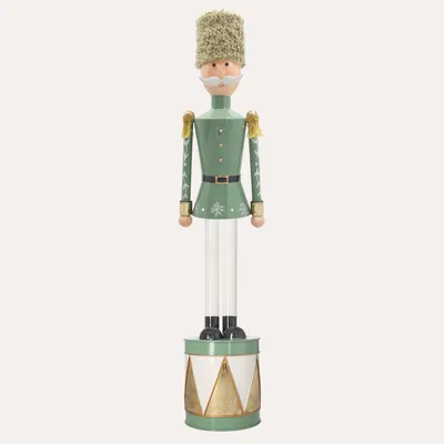 Produktbild von KEYHOMESTORE | Grüner Zinnsoldat mit Schnurrbart H.75x15 cm