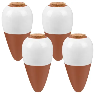 Immagine prodotto di Set di 4 piccoli coni di terracotta per l'irrigazione a goccia, capacità 320 ml