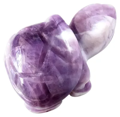 Steinkristall-Schildkröte, 40 mm, Amethyst, Taschenfigur