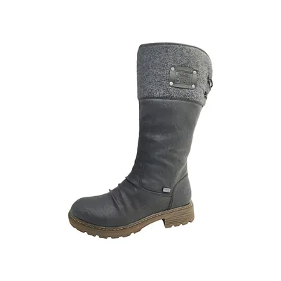 Produktbild von Rieker Damenschuhe Gefüttert Schaftstiefel Schwarz Freizeit, Schuhgröße:40 EU