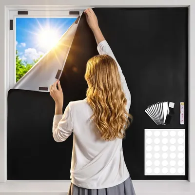 Verdunkelungsrollo ohne Bohren, 100 x 150 cm, blickdicht