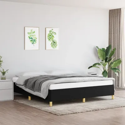 Produktbild von The Living Store Boxspringbett Schwarz 160x200 cm Stoff