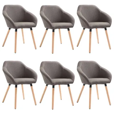 Produktbild von Esszimmerstühle 6 Stk. Taupe Stoff