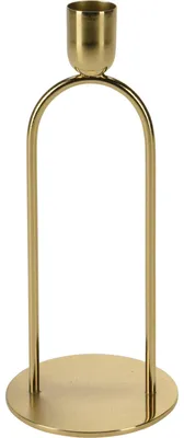Obrázok produktu pre Kovový dekoratívny svietnik, zlatý, 20 cm