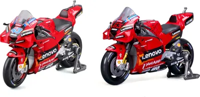 Produktbild von Maisto - Motorrad, Ducati Lenovo Team 2022, Zusammenstellung (63 Francesco Bagnaia+43 Jakc Miller), 1:18