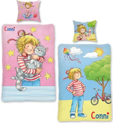 Produktbild von SkyBrands Bettwäsche-Garnitur CONNI CON011 135x200+80x80