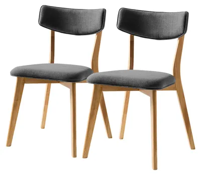 Produktbild von home24 Esszimmerstuhl - Webstoff / Gummibaum Massiv