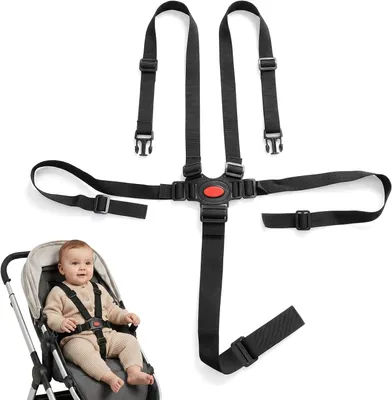 Image de Harnais de sécurité à 5 points pour siège auto et poussette, réglable, en polyester, 1 pièce, pour la sécurité des enfants