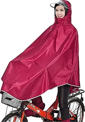 Produktbild von Regenponcho für Camping Fahrrad Regenmantel Regenschutz mit Kapuze, Poncho