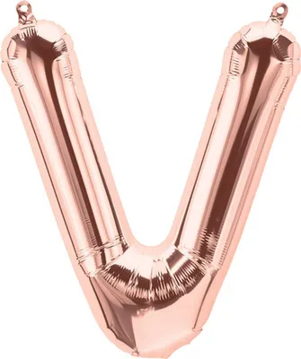 Produktbild von Folienballon Buchstabe V, rosegold, ca. 100 cm