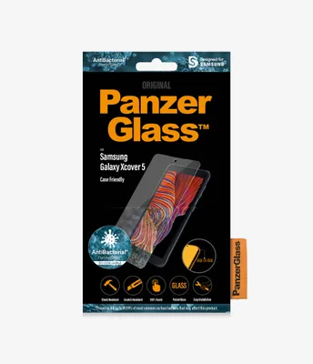 Obrázek produktu pro PanzerGlass ® Screen Protector Samsung Galaxy Xcover 5, Samsung, Samsung - Galaxy Xcover 5, Aplikace nasucho, Odolné proti poškrábání, Odolný proti nárazům, Průhledná, 1 kusů