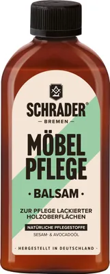 Produktbild von Schrader Möbel Pflege Balsam - Pflegemittel für lackierte Holzoberflächen und Holzmöbel - Inhalt 250ml, S0125001