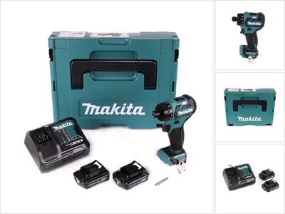 Obrázok produktu pre Makita DF032DSAJ, Pištoľová vŕtačka, Čierna, Modrá, 2,8 cm, 1 cm, 450 ot/min, 1500 ot/min