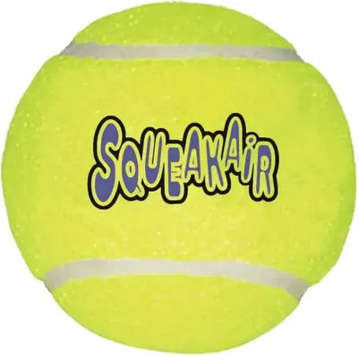 Produktbild von KONG AirDog Squeakair Ball, Hund, Kugellager, Blau, Grün, Grau, Filz