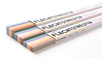 Productafbeelding van Vlechtstroken van papier, 200 stuks in 10 verschillende pastelkleuren