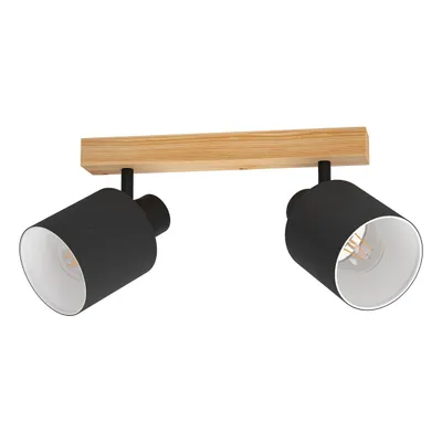 Produktbild von EGLO BATALLAS, Schienenlichtschranke, E27, 2 Glühbirne(n), 10 W, 220-240 V, Schwarz, Braun, Weiß