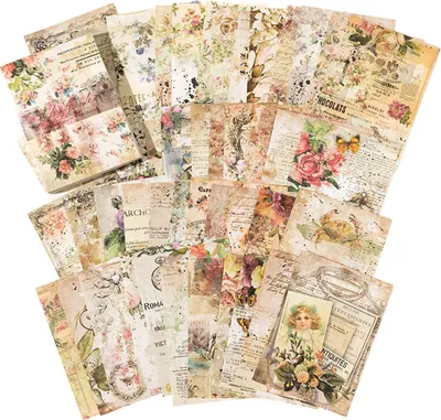 Obrázek produktu pro 100 kusů scrapbookingového papíru ve vintage stylu, scrapbook pro scrapbooking