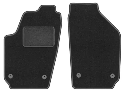 Productafbeelding van Velours voormatten voor Volkswagen Polo IV 9N 2001-2009 (hatchback) – 2-delig, grafiet, op maat – Wielganizator LUX