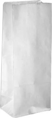 Produktbild von Robuste weiße Papiertüten mit verstärktem Boden, 10 Stück, 6,5x9x22 cm