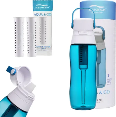 Obrázek produktu pro Filtrační láhev Aqualogis ocean blue 500 ml + 2 filtry