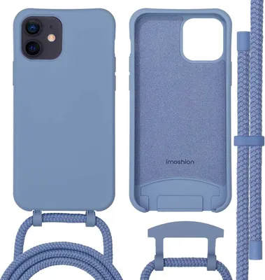 Image de imoshion Coque arrière colorée avec cordon amovible et MagSafe pour Apple iPhone 12 (Pro) - Ash Blue