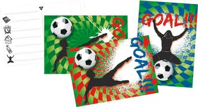 Image de invitations Goal!6 pièces