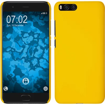 Produktbild von PhoneNatic Case kompatibel mit Xiaomi Mi 6 - Hülle gelb gummiert Hard-case Cover