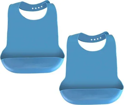 Produktbild von Famanu Silikon-Lätzchen Set 2 Stück - Wiederverwendbare und wasserdichte Lätzchen