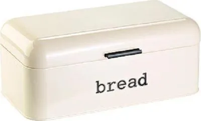 Produktbild von Metall-Brotkasten im Retro-Stil, Mandelfarben