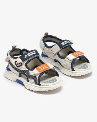 Produktbild von Kindersandale in Beige und Marineblau Doniso - Footwear, Größe 28