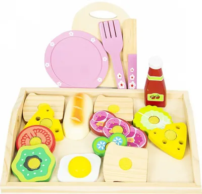 Produktbild von 4iQ Frühstücksset aus Holz für Kinder