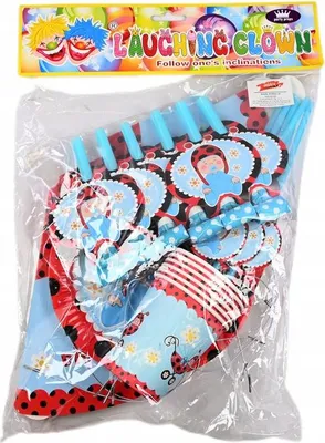 Produktbild von Marienkäfer Geburtstagsset Kinder Partygeschirr Teller Becher Hüte Rot Deko Set 36 Teile