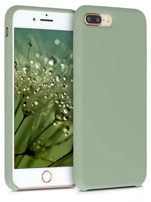 Produktbild von kwmobile Handyhülle für Apple iPhone 7 Plus / iPhone 8 Plus Hülle - Case Silikon - Kabelloses Laden - Schutzhülle Cover in Graugrün
