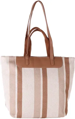 Immagine prodotto di Borsa a mano in ecopelle Giuliano, modello Naima, da donna, color taupe