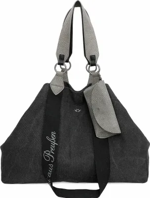Produktbild von Fritzi aus Preußen Schultertasche Handtasche Canvas Izzy Bag Black schwarz