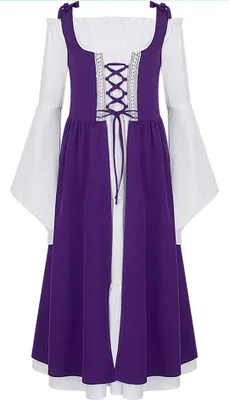Produktbild von Mädchen Mittelalter Kostüm Gr. 134-140 Cm Kinder Trachtenkleid für Oktoberfest Halloween Fasching Kostüme Verkleidung