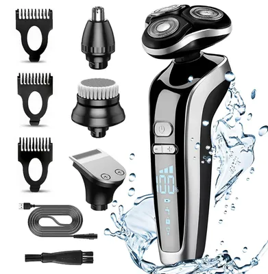 Productafbeelding van 4-in-1 Elektrische scheerapparaat, scheerapparaat voor heren, elektrisch, trimmer, baardtrimmer