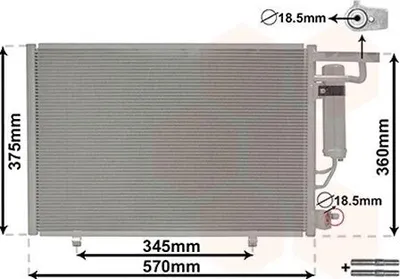Produktbild von VAN WEZEL 18015704 Kondensator Klimaanlage Klimakondensator für FORD ECOSPORT +Trockner
