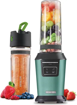 Obrázek produktu pro SENCOR SBL 7171GR Automatický mixér na Smoothie, láhve vyrobené z nárazově odolného TRITANU bez obsahu BPA (PCTG), pulzní spínač pro účinné mísení, příkon 800 W
