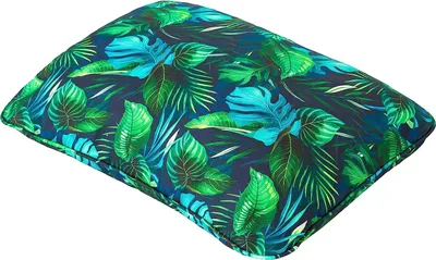 Obrázek produktu pro PillowPrim Malý polštářek na zahradu 52x33 cm Polštářek na lavičku Opěrka hlavy Područka Voděodolný Modré listy