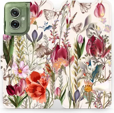 Produktbild von Handyhülle mit klappe für Motorola Moto G55 5G, Mobiwear Book, Blumenstrauß