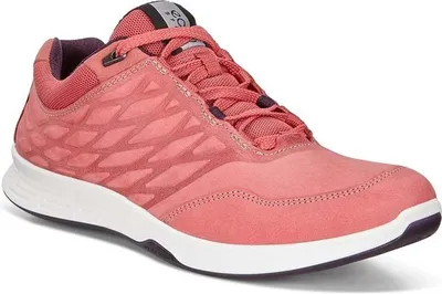 Productafbeelding van Dames veterschoen van leer, model ECCO EXCEED, roze, lichtgewicht, maat 35