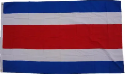 Obrázok produktu pre Vlajka Kostarika 90 x 150 cm vlajka s 2 očkami 100g/m² hmotnosť tkaniny zdvihák vlajka zdvihák