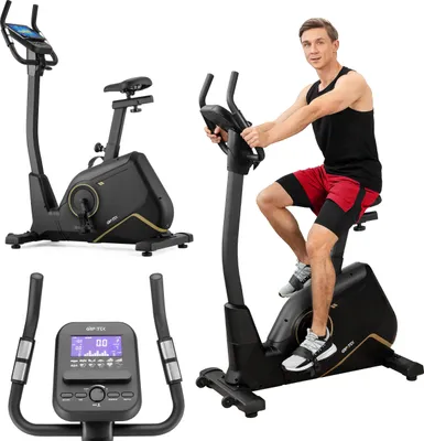 Produktbild von Gymtek® Magnetischer Heimtrainer, Fahrrad für Zuhause - bis 140kg - 16 Widerstandsstufen, 11kg Schwungmasse - LCD Display - für Home Gym Fitness