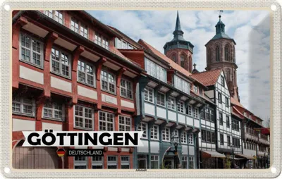 Image de vianmo Plaque en tôle 20x30 cm Göttingen Altstadt Architektur
