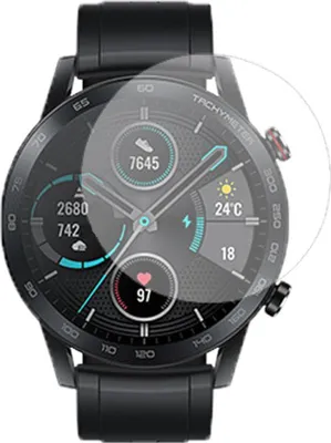 Produktbild von INF Displayschutzfolie aus gehärtetem Glas für Huawei GT6 46mm (2er-Pack) mit Installationsset