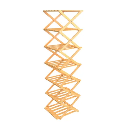 Produktbild von 7 Tier Vertikales Schuhregal klein,Schmales Schuhregal,Freistehendes Schuhregal,Platzsparend,Schuhturm für Eingangsbereich,Flur,Wohnzimmer 25x25x125cm