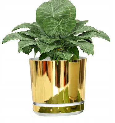 Produktbild von Kerd Dekor 18/010 Blumentopf Hochglanz Gold-Weiß Modern Glamour