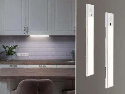 Produktbild von 2er SET Akku LED Unterbauleuchten Küche Arbeitsfläche ohne Kabel zum Kleben