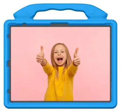 Zdjęcie produktu dla Etui ochronne z uchwytem na kciuk do iPada Pro 12,9" (18–22)/13"/Air 13" – odporne na wstrząsy, z obrotowym uchwytem, niebieskie